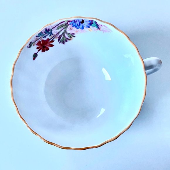 2 Spode Chelsea Garden Tea Cups Lot of 2 Trim Footed Handle EUC - Picture 11 of 12